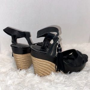 Lauren Ralph Lauren Black Heel Espadrilles